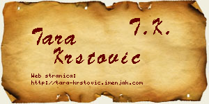Tara Krstović vizit kartica
